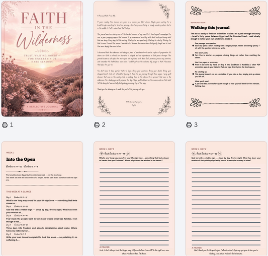 Faith in the Wilderness - A 30-Day Christian Guided Journal for Seasons of Waiting, Trust & Hope